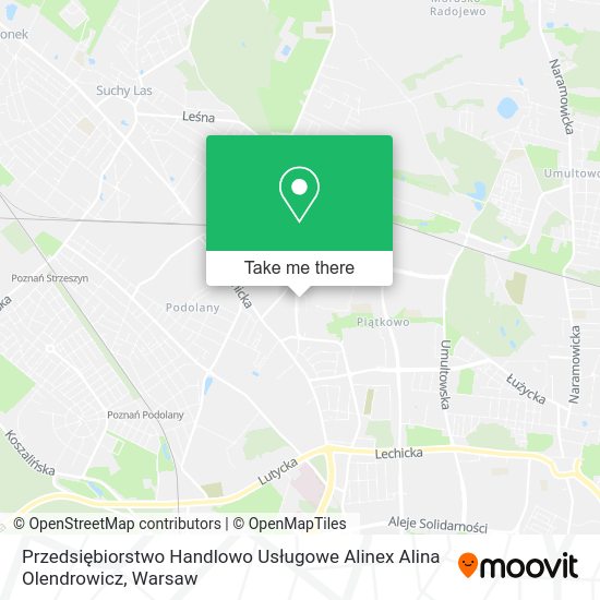 Przedsiębiorstwo Handlowo Usługowe Alinex Alina Olendrowicz map