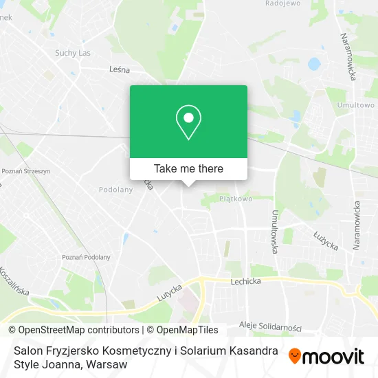 Карта Salon Fryzjersko Kosmetyczny i Solarium Kasandra Style Joanna