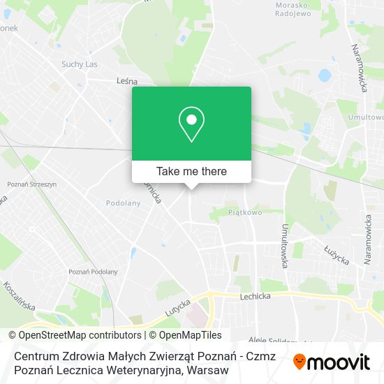 Карта Centrum Zdrowia Małych Zwierząt Poznań - Czmz Poznań Lecznica Weterynaryjna