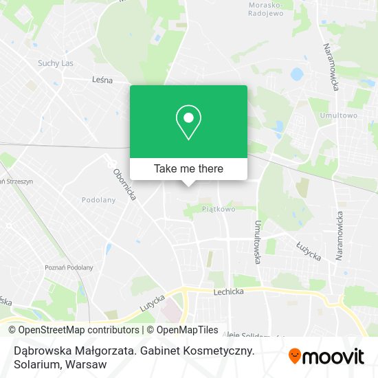 Dąbrowska Małgorzata. Gabinet Kosmetyczny. Solarium map