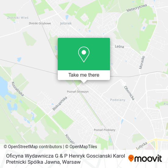 Oficyna Wydawnicza G & P Henryk Goscianski Karol Pretnicki Spólka Jawna map