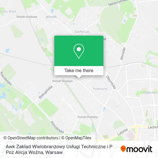 Awk Zakład Wielobranżowy Usługi Techniczne i P Poż Alicja Woźna map