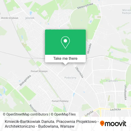 Карта Kmiecik-Bartkowiak Danuta. Pracownia Projektowo - Architektoniczno - Budowlana