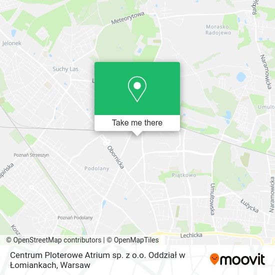 Centrum Ploterowe Atrium sp. z o.o. Oddział w Łomiankach map