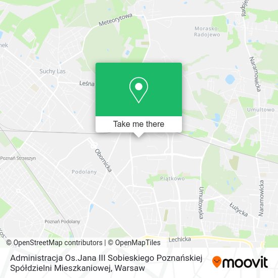 Administracja Os.Jana III Sobieskiego Poznańskiej Spółdzielni Mieszkaniowej map