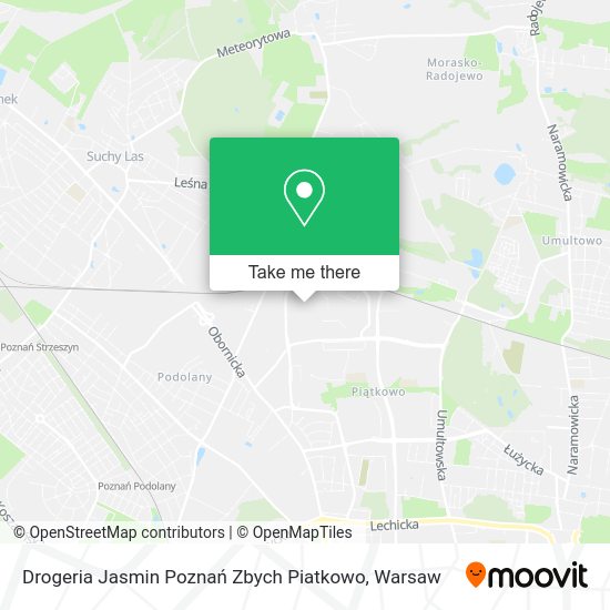 Drogeria Jasmin Poznań Zbych Piatkowo map