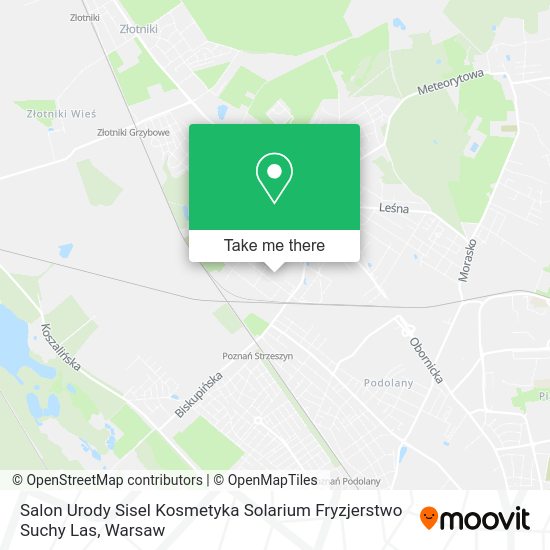 Salon Urody Sisel Kosmetyka Solarium Fryzjerstwo Suchy Las map