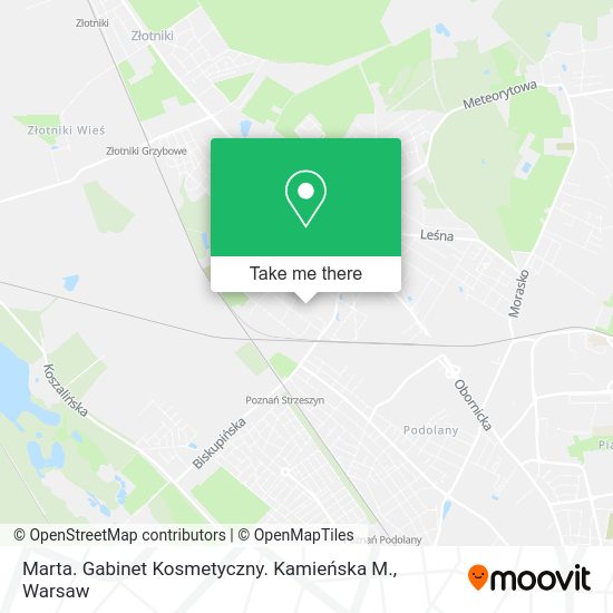 Marta. Gabinet Kosmetyczny. Kamieńska M. map