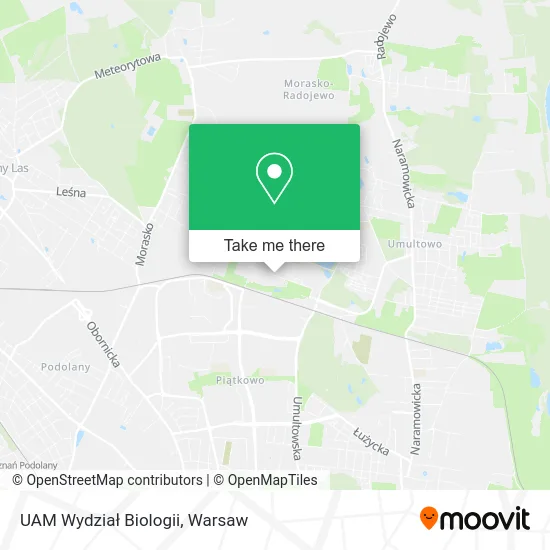 Карта UAM Wydział Biologii