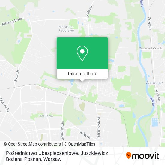 Pośrednictwo Ubezpieczeniowe. Juszkiewicz Bożena Poznań map