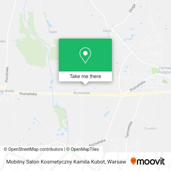 Карта Mobilny Salon Kosmetyczny Kamila Kubot