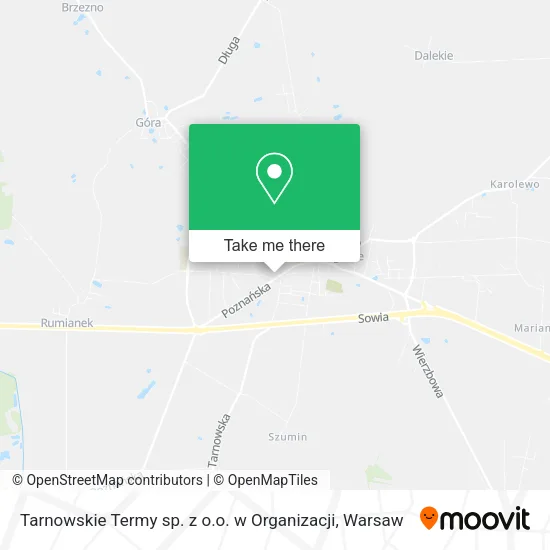 Карта Tarnowskie Termy sp. z o.o. w Organizacji