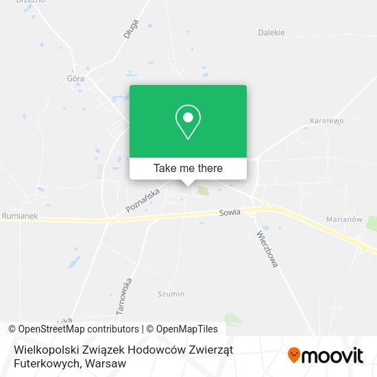 Wielkopolski Związek Hodowców Zwierząt Futerkowych map