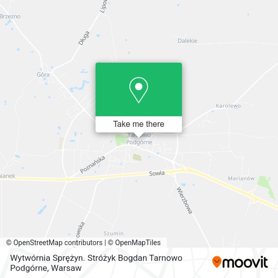 Wytwórnia Sprężyn. Stróżyk Bogdan Tarnowo Podgórne map