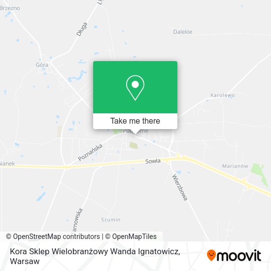 Kora Sklep Wielobranżowy Wanda Ignatowicz map