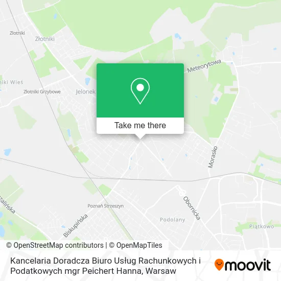 Карта Kancelaria Doradcza Biuro Usług Rachunkowych i Podatkowych mgr Peichert Hanna