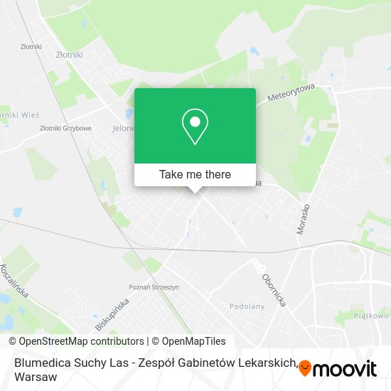 Blumedica Suchy Las - Zespół Gabinetów Lekarskich map