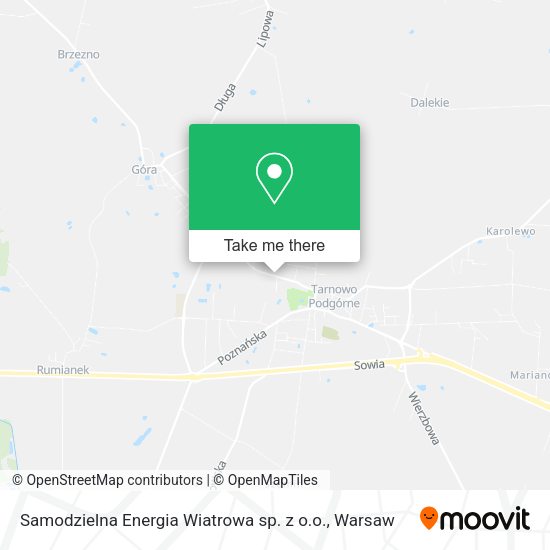 Карта Samodzielna Energia Wiatrowa sp. z o.o.