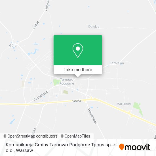 Komunikacja Gminy Tarnowo Podgórne Tpbus sp. z o.o. map