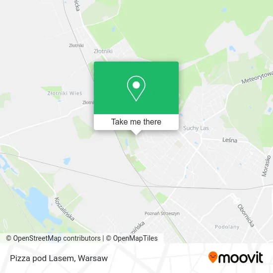 Карта Pizza pod Lasem