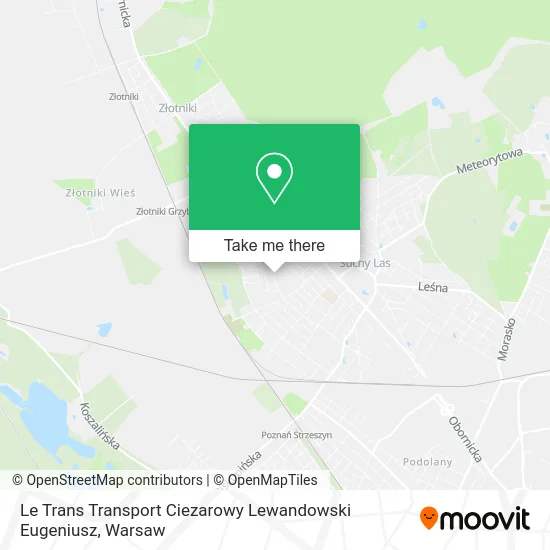 Карта Le Trans Transport Ciezarowy Lewandowski Eugeniusz
