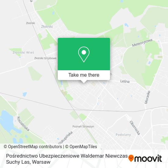 Pośrednictwo Ubezpieczeniowe Waldemar Niewczas Suchy Las map