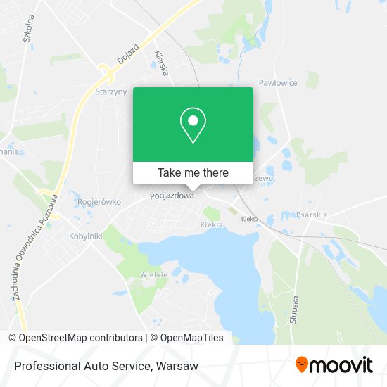 Professional Auto Service map