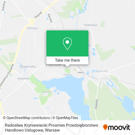 Radosław Kryniewiecki Prosmex Przedsiębiorstwo Handlowo Usługowe map