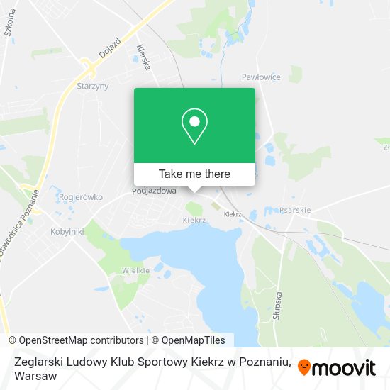 Zeglarski Ludowy Klub Sportowy Kiekrz w Poznaniu map