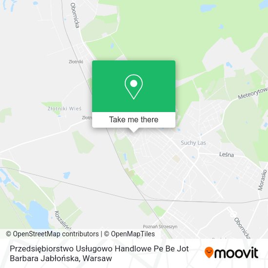 Przedsiębiorstwo Usługowo Handlowe Pe Be Jot Barbara Jabłońska map