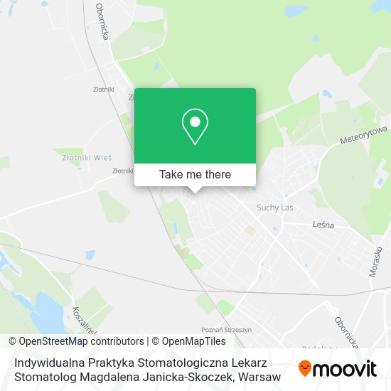 Indywidualna Praktyka Stomatologiczna Lekarz Stomatolog Magdalena Janicka-Skoczek map