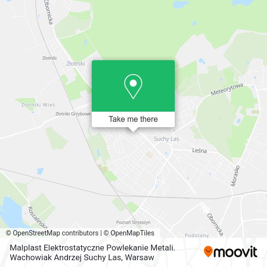 Malplast Elektrostatyczne Powlekanie Metali. Wachowiak Andrzej Suchy Las map