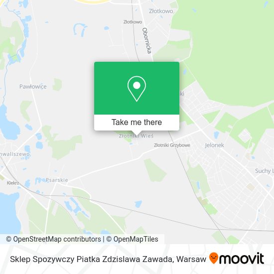 Sklep Spozywczy Piatka Zdzislawa Zawada map