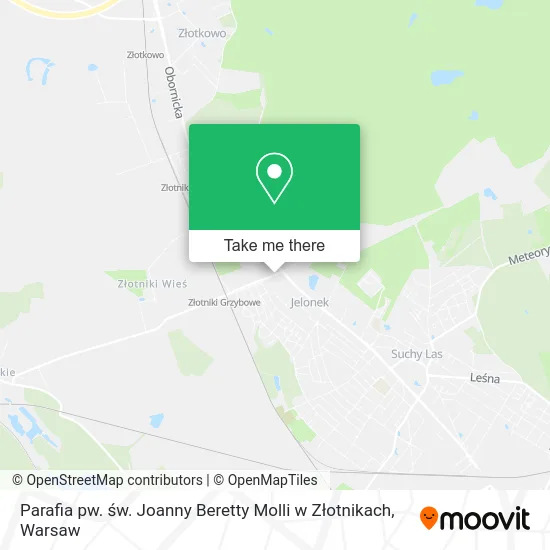 Карта Parafia pw. św. Joanny Beretty Molli w Złotnikach