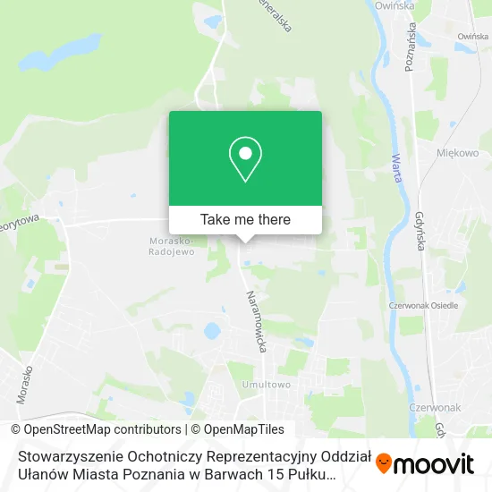 Карта Stowarzyszenie Ochotniczy Reprezentacyjny Oddział Ułanów Miasta Poznania w Barwach 15 Pułku Ułanów