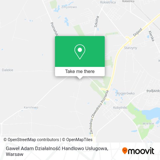 Gaweł Adam Działalność Handlowo Usługowa map