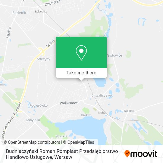 Budniaczyński Roman Romplast Przedsiębiorstwo Handlowo Usługowe map