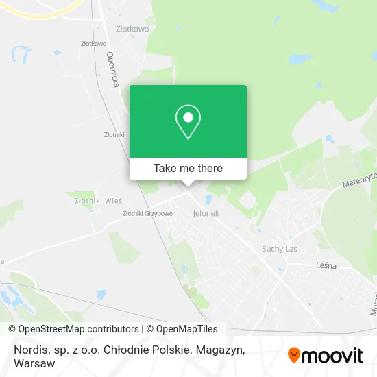 Карта Nordis. sp. z o.o. Chłodnie Polskie. Magazyn