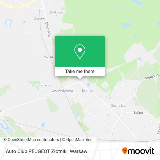 Auto Club PEUGEOT Złotniki map