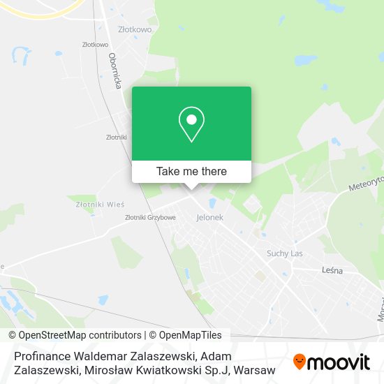 Profinance Waldemar Zalaszewski, Adam Zalaszewski, Mirosław Kwiatkowski Sp.J map