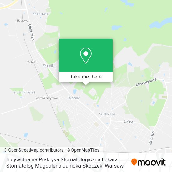 Indywidualna Praktyka Stomatologiczna Lekarz Stomatolog Magdalena Janicka-Skoczek map