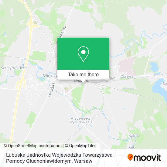 Lubuska Jednostka Wojewódzka Towarzystwa Pomocy Głuchoniewidomym map