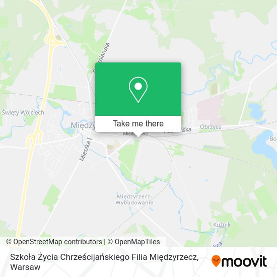 Szkoła Życia Chrześcijańskiego Filia Międzyrzecz map