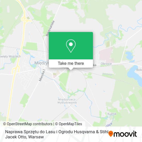 Naprawa Sprzętu do Lasu i Ogrodu Husqvarna & Stihl Jacek Otto map