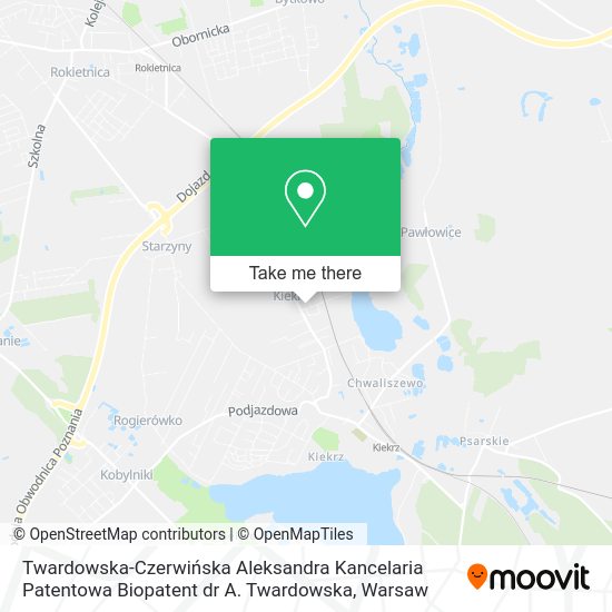 Twardowska-Czerwińska Aleksandra Kancelaria Patentowa Biopatent dr A. Twardowska map