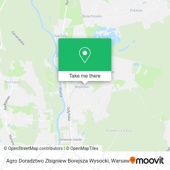 Agro Doradztwo Zbigniew Borejsza Wysocki map