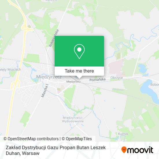 Zakład Dystrybucji Gazu Propan Butan Leszek Duhan map