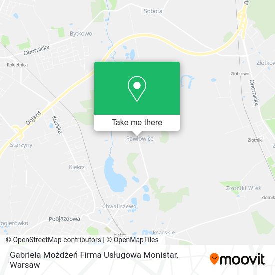 Gabriela Możdżeń Firma Usługowa Monistar map