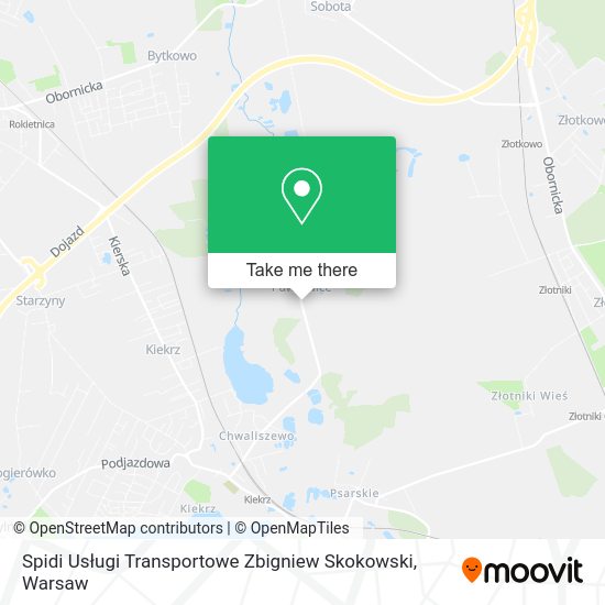 Spidi Usługi Transportowe Zbigniew Skokowski map