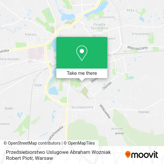 Карта Przedsiebiorstwo Uslugowe Abraham Wozniak Robert Piotr